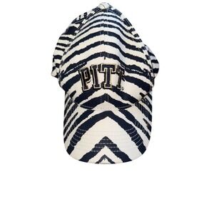 Vintage Pitt Panthers Zubaz Snapback Hat Black Adult Football zebra stripes rare